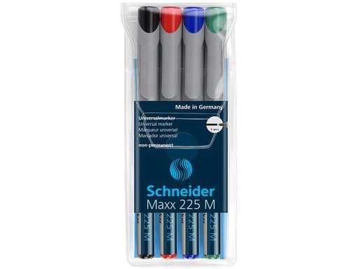[90262476 1399777] Schneider Permanent-Marker OHP Maxx Assortiert, M, 4 Stück