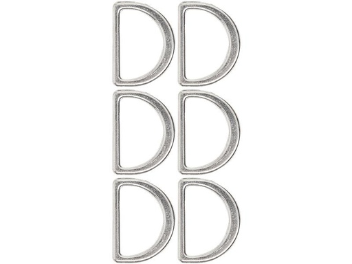 [90262656 1462769] lalana Anhänger D-Ring flach 25 x 20 mm, 6 Stück