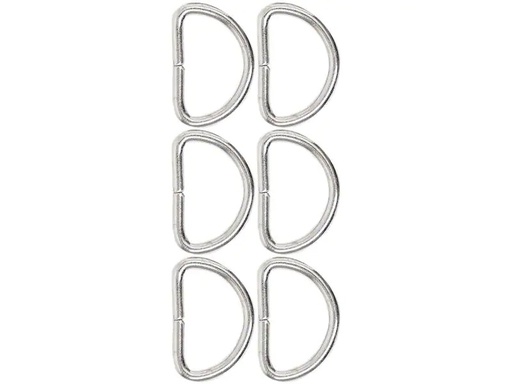 [90262727 1462770] lalana Anhänger D-ring zum Öffnen 32 x 22 mm, 6 Stück