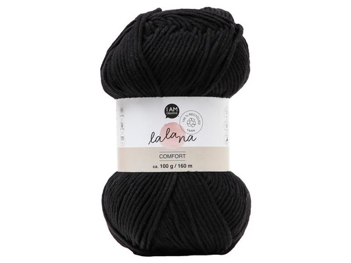 [90262906 1462724] lalana Wolle Comfort 100 g, Schwarz