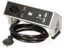 Bachmann Tischsteckdosenleiste DESK 2 1x T13 1x USB A Doppelladegerät