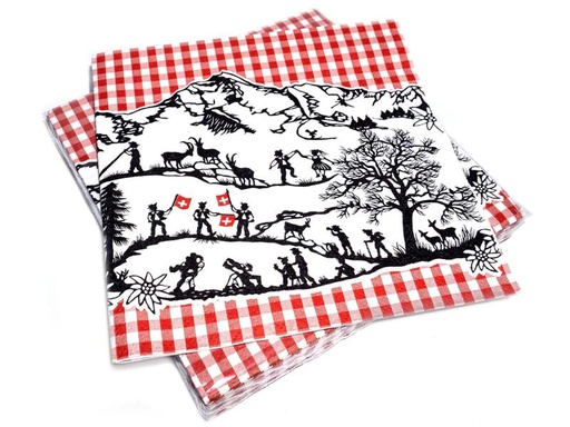 [90262966 1463415] Trendform Papierservietten Swiss Vichy 33 cm x 33 cm, 20 Stück