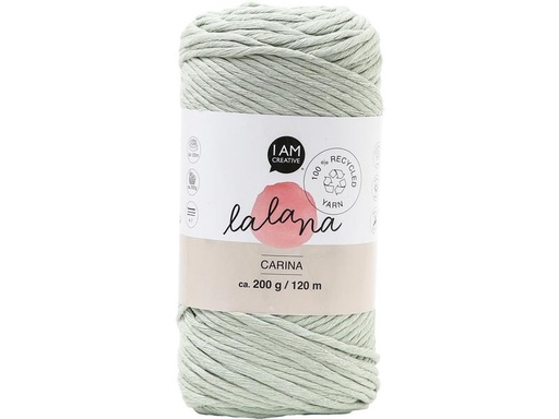 [90262989 1462722] lalana Wolle Carina 200 g, Graugrün