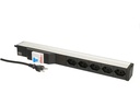 Bachmann 19 PDU 5x T23, 1HE, Fi Schalter, Schwarz