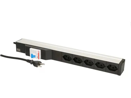 [90263135 1454144] Bachmann 19 PDU 5x T23, 1HE, Fi Schalter, Schwarz