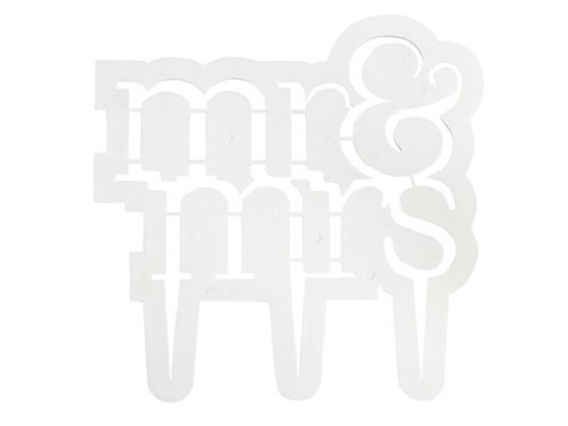 [90263213 1435747] PME Kuchen-Topper Mr. &amp; Mrs. Modern 1 Stück, Weiss
