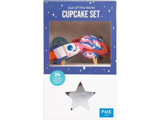 [90263243 1435744] PME Cupcake-Set Weltall 24 Stück