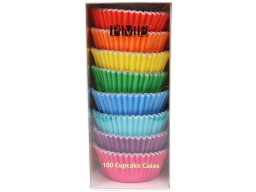 [90263272 1435732] PME Cupcake Backform Set Regenbogen 100 Stück