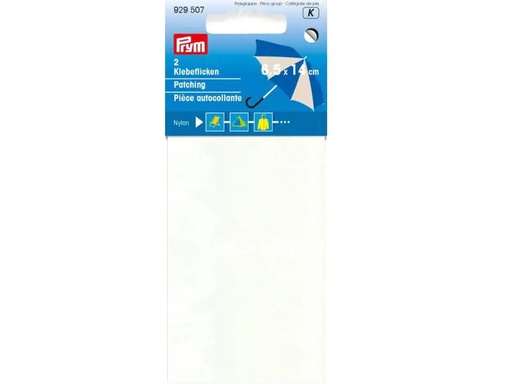 [90045523 1174939] Prym Flickstoff 6.5 x 14 cm Nylon, Weiss