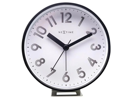 [90263805 1369914] NeXtime Klassischer Wecker Reflect Weiss/Schwarz