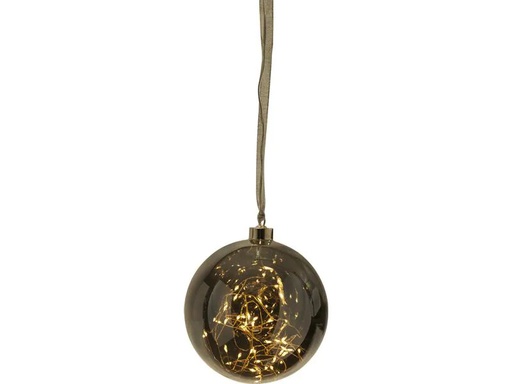 [90263815 896931] Star Trading Weihnachtskugel Glow, 40 LED, Ø 15 cm, Anthrazit