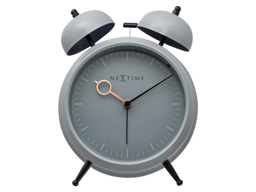 [90263873 1369906] NeXtime Klassischer Wecker Golden Hour Blaugrau