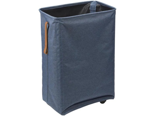 [90264011 1462867] diaqua® Wäschekorb  Levi mit Rollen 50 l, Dunkelblau