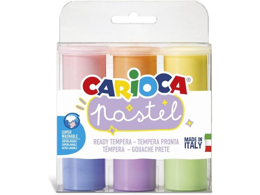 [90264222 1463516] Carioca Farbstifte Pastell 6 Stück, Mehrfarbig