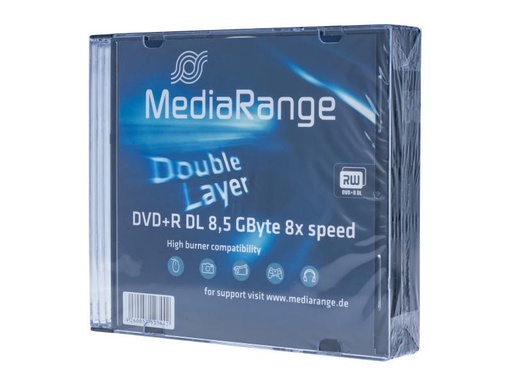 [90045671 76907] MediaRange DVD+R Medien 8.5 GB, Slimcase (5 Stück)