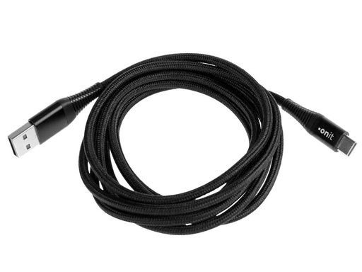 [90265391 1405755] onit USB 2.0-Kabel USB A - USB C 2 m, Schwarz