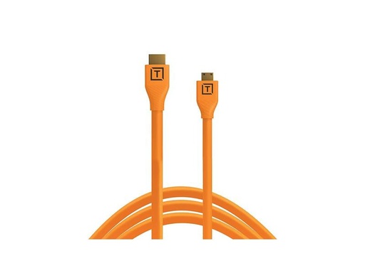 [90265569 1450727] Tether Tools Kabel TetherPro HDMI Mini zu HDMI 2.0, 4.6 m Orange