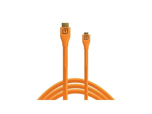 [90265573 1450732] Tether Tools Kabel TetherPro HDMI Micro zu HDMI 2.0, 4.6 m Orange