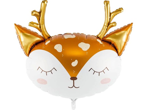 [90265594 1300070] Partydeco Folienballon Hirsch Braun/Gold/Weiss