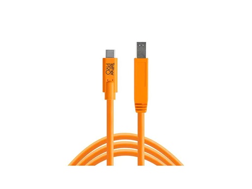 [90265712 1450710] Tether Tools Kabel TetherPro USB-C zu USB 3.0 Male B, 4.6 m Orange
