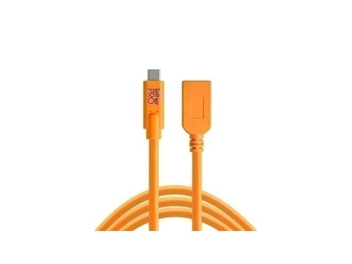 [90265735 1450711] Tether Tools Kabel TetherPro USB-C zu USB-A Female, 4.6m Orange