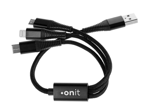 [90265902 1409280] onit USB-Ladekabel USB A - Lightning/Micro-USB B/USB C 0.2 m