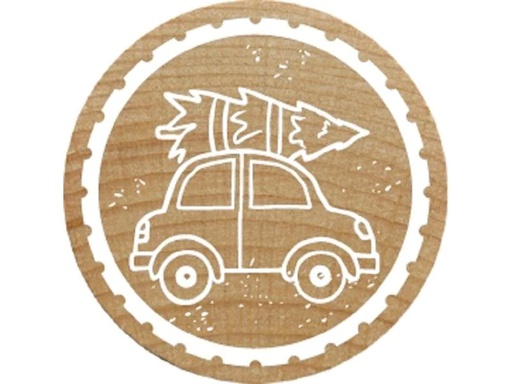 [90266019 1466133] Woodies Stempel Auto mit Tannenbaum 1 Stück