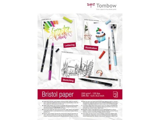 [90004563 1129294] Tombow Zeichenblock Bristol A5 25 Blatt