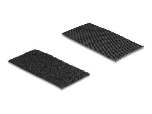 [90266145 1466320] Delock Klettrechtecke Schwarz 0.1 m x 50 mm, 10 Stück