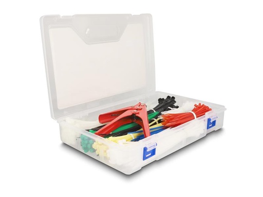 [90266203 1466332] Delock Kabelbinder Sortimentsbox mit Kabelbinderzange 600-teilig
