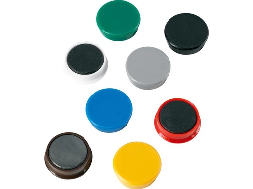 [90266394 1401180] Alco Haftmagnet Ø 38 mm, 10 Stück, Mehrfarbig