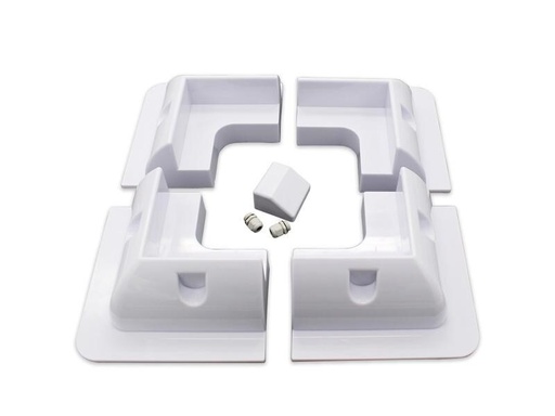 [90266616 1473318] Swaytronic Montagekit Solar-System ABS, Weiss, 5-teilig