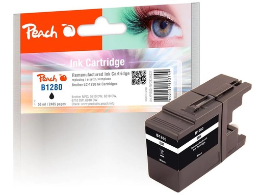 [90266624 1476236] Peach Tinte Brother LC-1280 XL Black