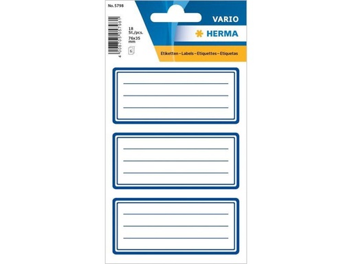 [90045901 1059340] Herma Stickers Schuletiketten Blau