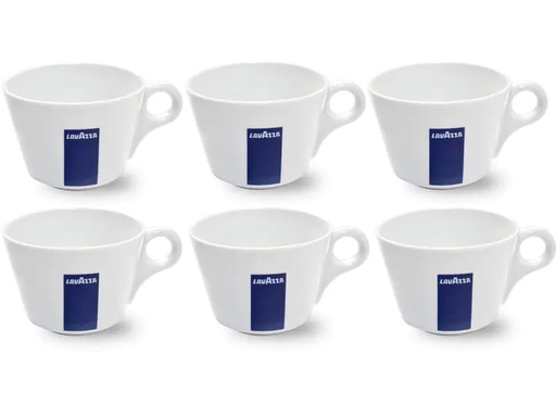 [90266721 1480589] Lavazza Cappuccinotasse America 250 ml, 6 Stück, Weiss