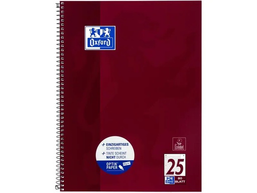 [90266736 1470723] Oxford Schulheft Collegeblock A4+, liniert, Pflaume