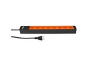 STEFFEN 19 Steckdosenleiste Alu Modular 8x T23, Schwarz/Orange