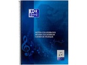 Oxford Schulheft Noten-Collegeblock A4, liniert, Blau