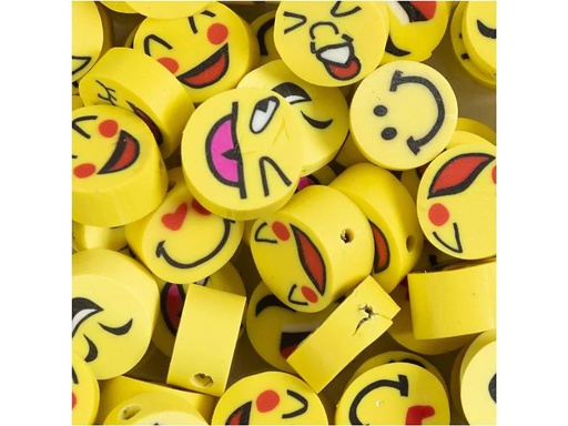 [90266831 1468126] Creativ Company Perlen Ton Figurperlen 200 Stück, Smiley