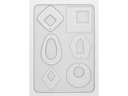 Glorex Form aus Silikon 14.5 x 10 cm, 6-teilig, Ornamente