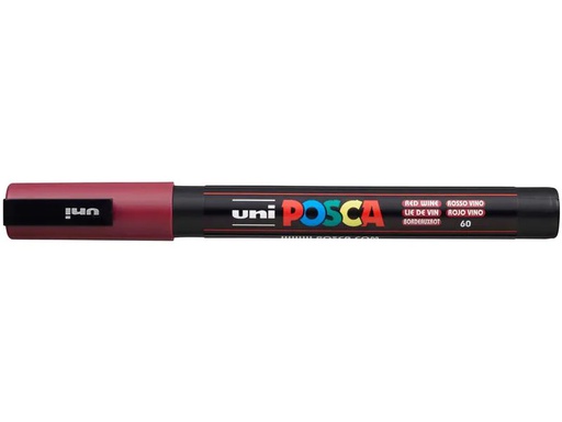 [90266936 1406191] Uni Permanent-Marker POSCA 0.9-1.3 mm, Bordeaux