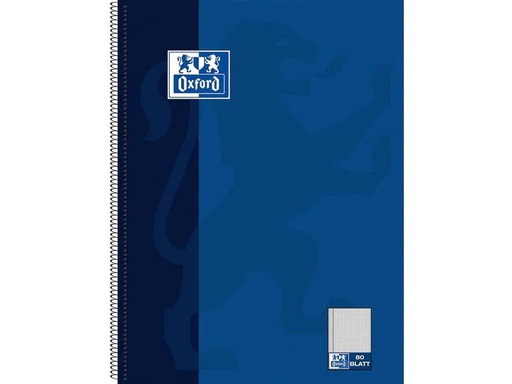 [90266994 1470726] Oxford Schulheft Collegeblock A4+, kariert, Blau