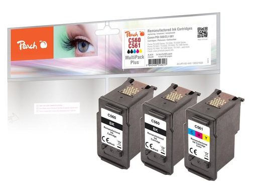 [90267125 1476244] Peach Tinte Canon PG-560/CL-561 Multi-Pack-Plus C, M, Y, BK