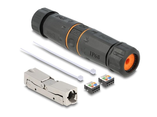 [90267217 1475595] Delock Kupplung LSA – LSA, Cat.6A, IP68, Schwarz 1 Stück