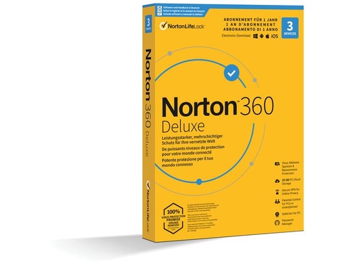 [90004575 973635] Norton Norton 360 Deluxe Box, 3 Device, 1 Jahr