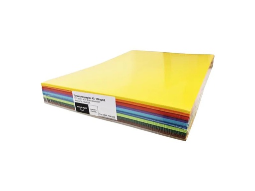 [90267294 1403376] Scaldia Tonzeichenpapier A3, 130 g/m²,  300 Stück, Farbig assortiert