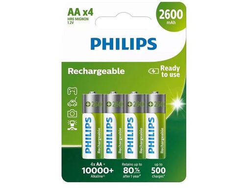 [90267420 1476065] Philips Akku Akku Rechargeable AA 4 Stück