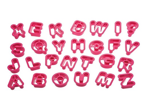 [90267471 1478548] Decora Guetzli-Ausstecher-Set 27 Stück, Alphabet