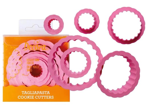 [90267507 1478553] Decora Guetzli-Ausstecher-Set 6 Stück, lockiger Kreis