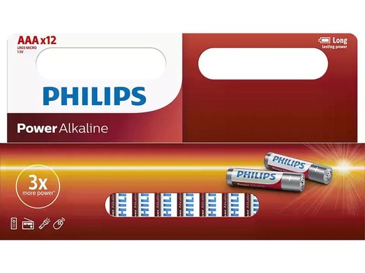 [90267511 1476069] Philips Batterie Power Alkaline AAA 12 Stück